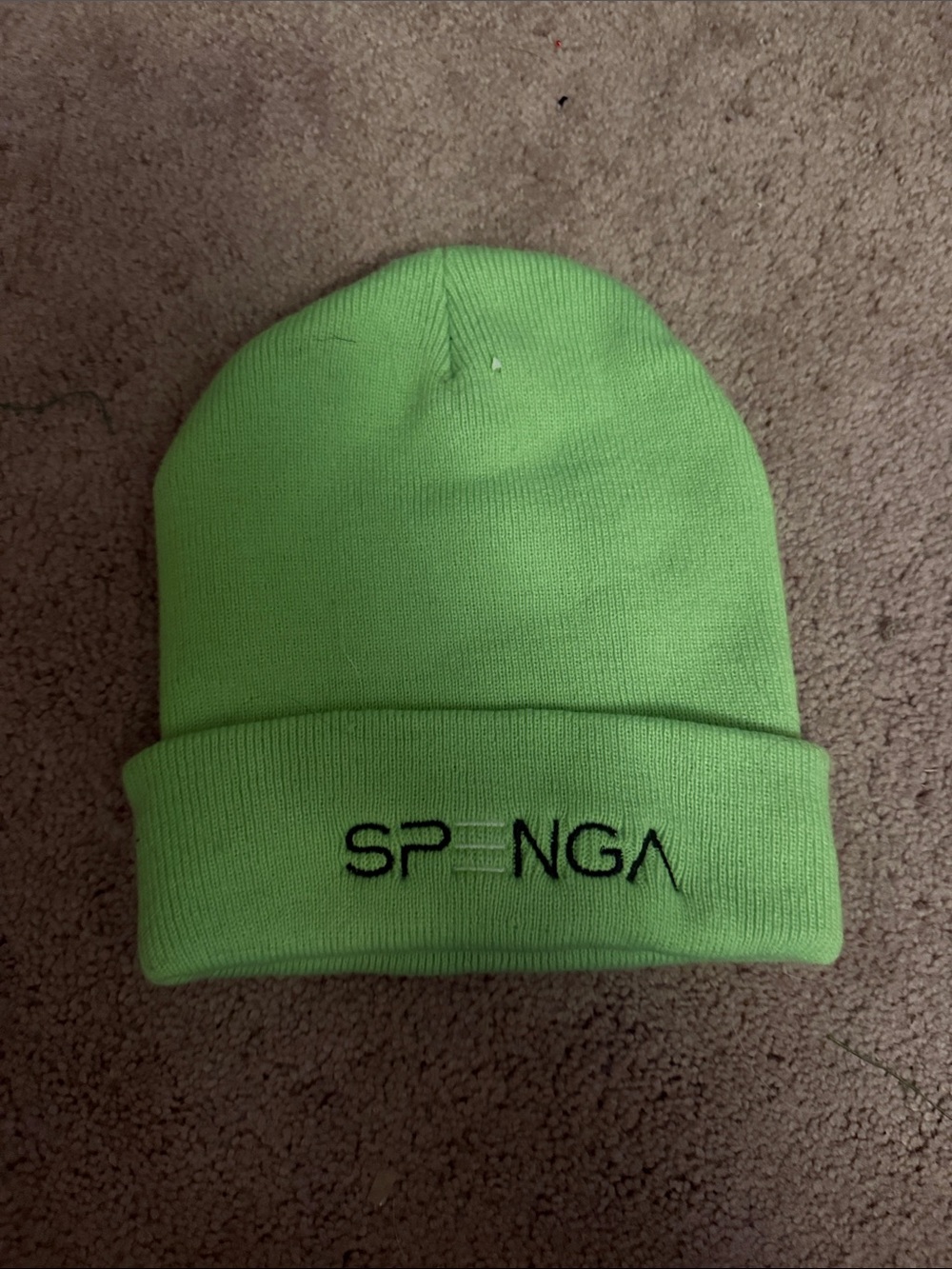 Spenga Lime Green Knit Beanie